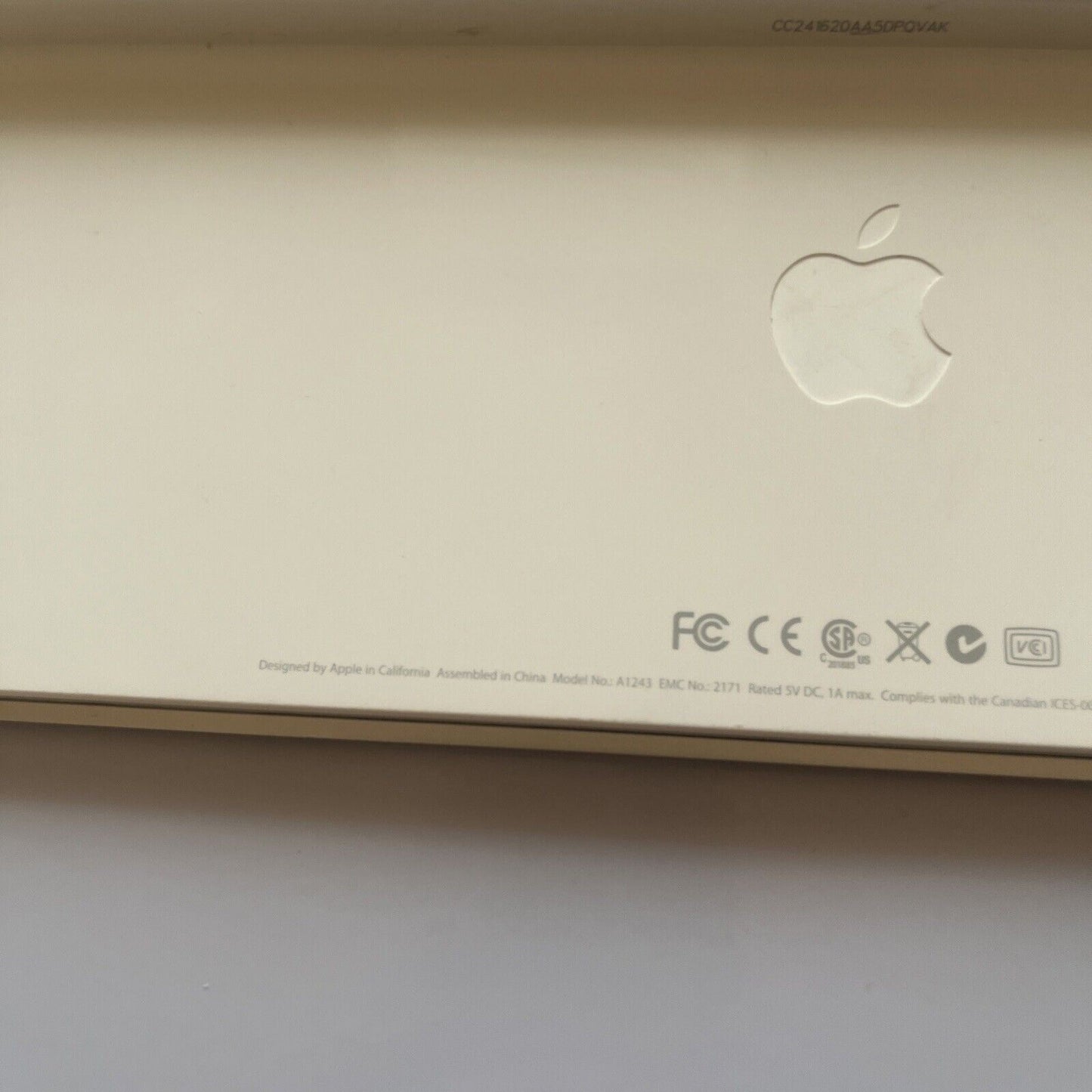 Apple USB Keyboard & Mouse A1243 & A1152 *for parts or repair*