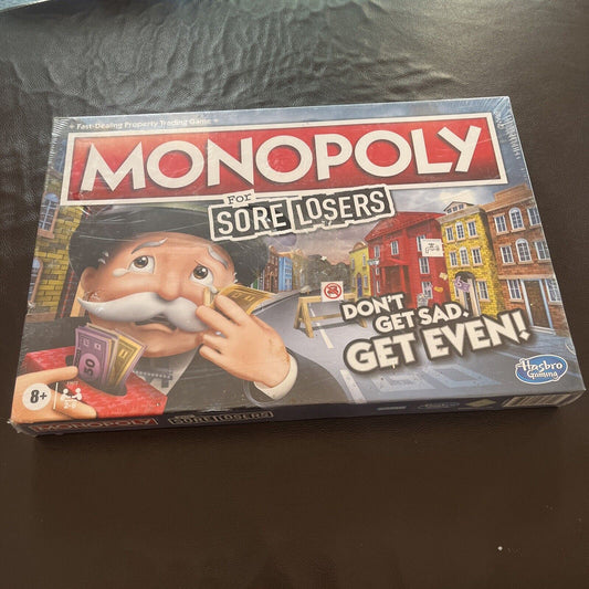 *New Sealed* Monopoly For Sore Losers Edition Don't Get Sad Get Even Board Game