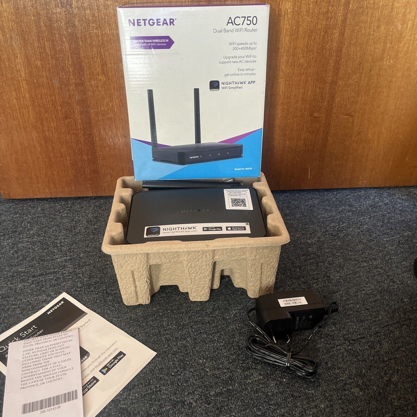 NETGEAR R6020 AC750 Dual Band WiFi Router NBN Compatible *never used*