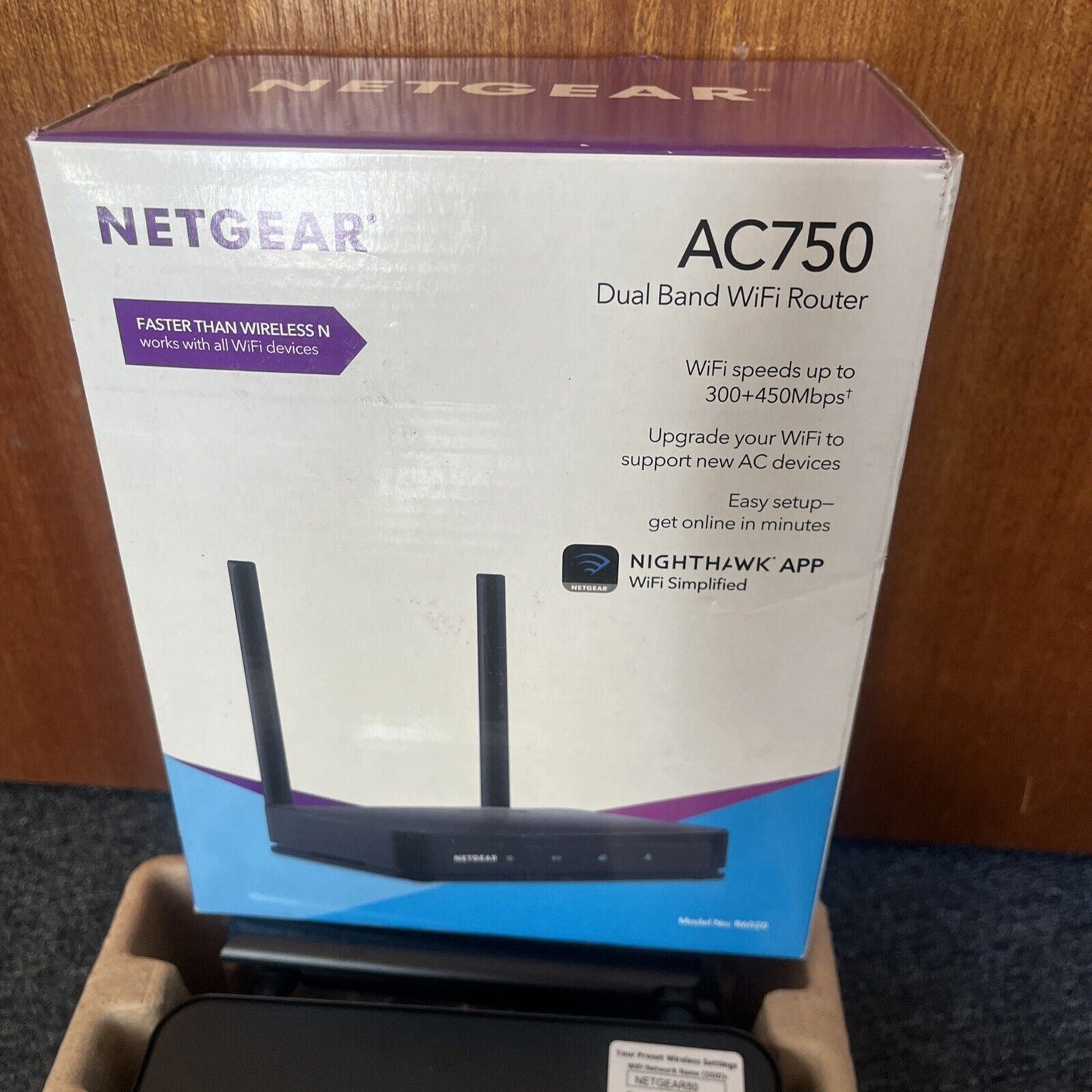 NETGEAR R6020 AC750 Dual Band WiFi Router NBN Compatible *never used*