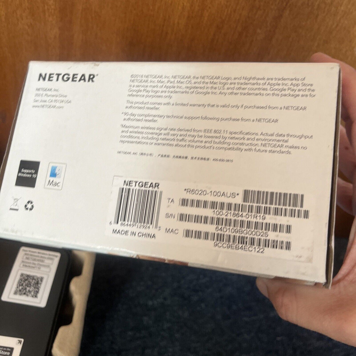 NETGEAR R6020 AC750 Dual Band WiFi Router NBN Compatible *never used*