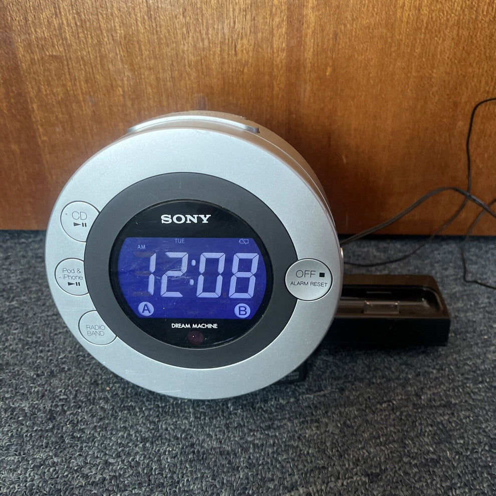 Sony Dream Machine CD Player Alarm Clock FM/AM Radio iPod ICF-CD3iP ...