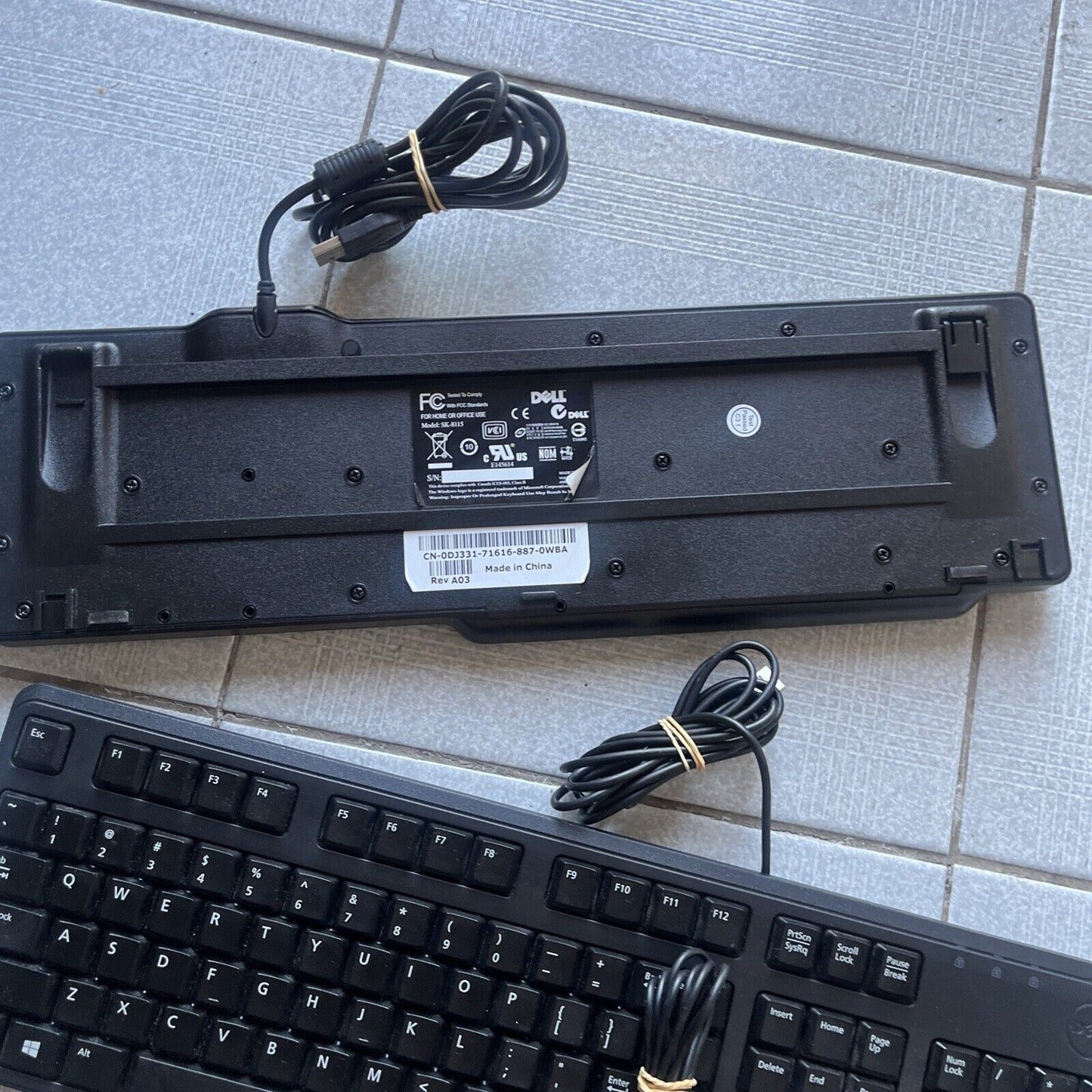 3x Dell USB Keyboard and 2x Mouse USB SK-8115 SK-8120 KB216p M9111P