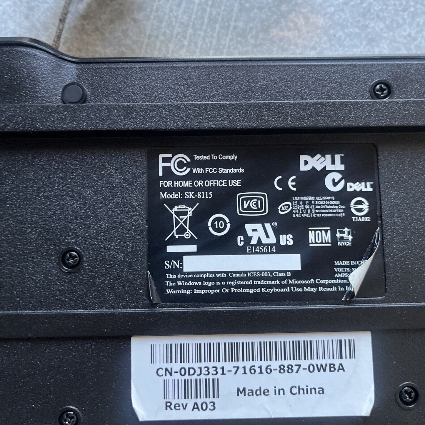 3x Dell USB Keyboard and 2x Mouse USB SK-8115 SK-8120 KB216p M9111P