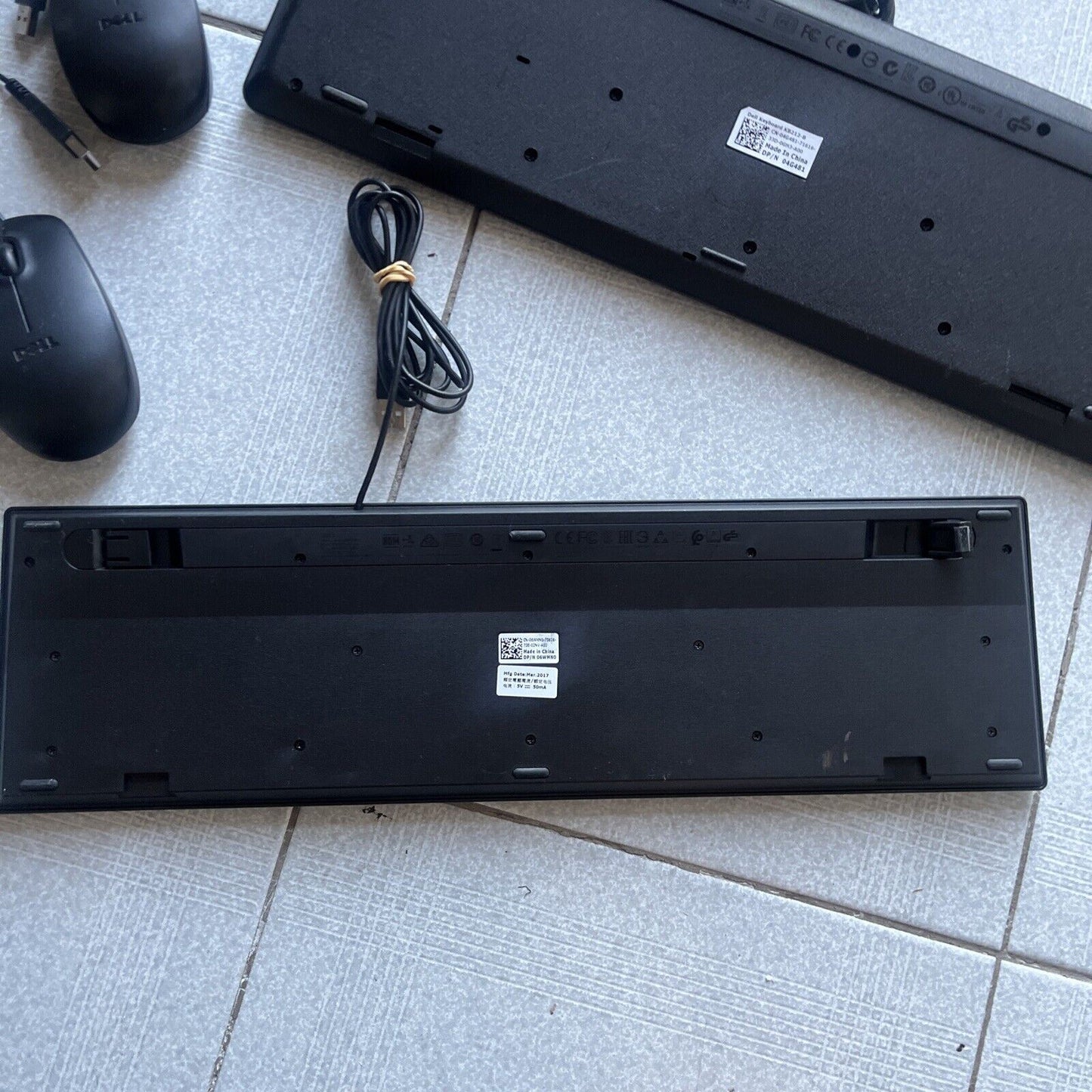 3x Dell USB Keyboard and 2x Mouse USB SK-8115 SK-8120 KB216p M9111P