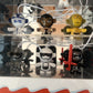 Star Wars Kinder Surprise 8x Twistheads Toys with Wall Display Mount