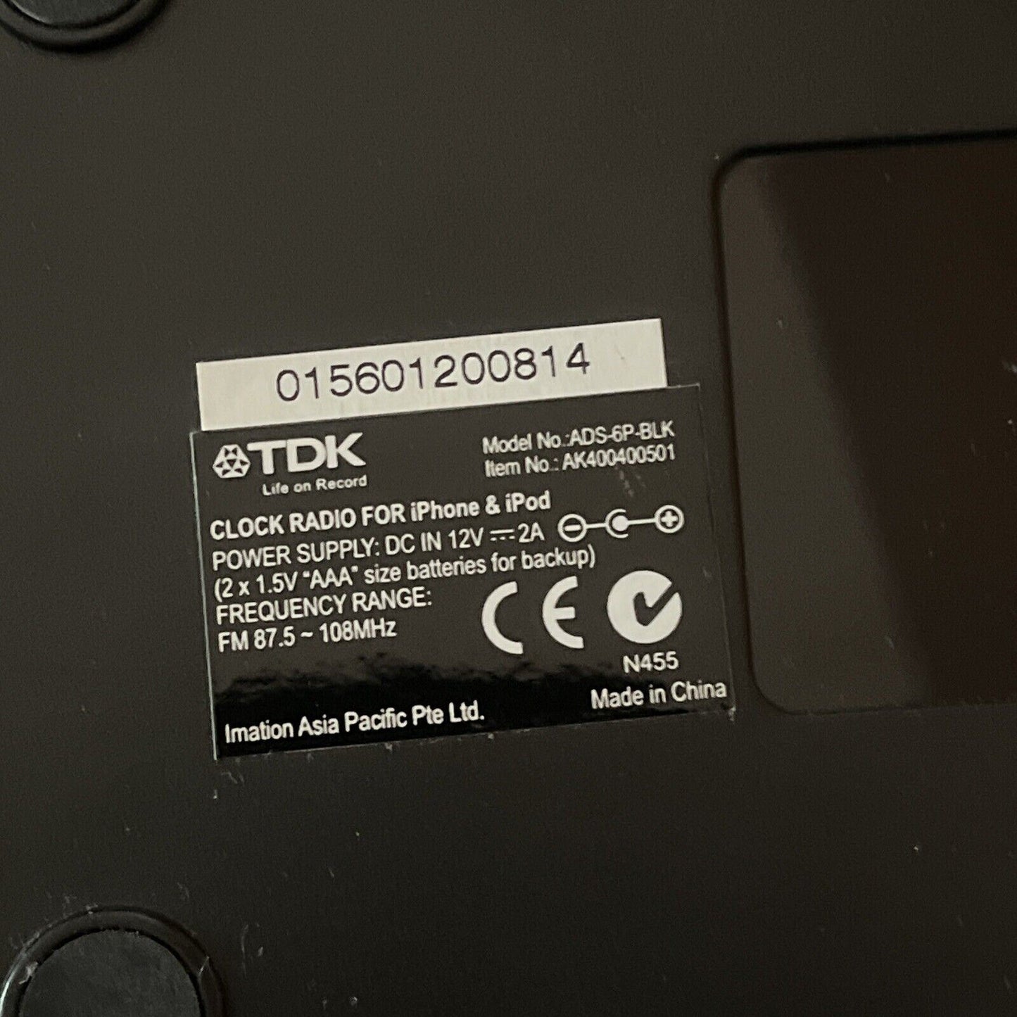 TDK Clock FM Radio for 30-pin iPod iPhone ADS-6P-Blk