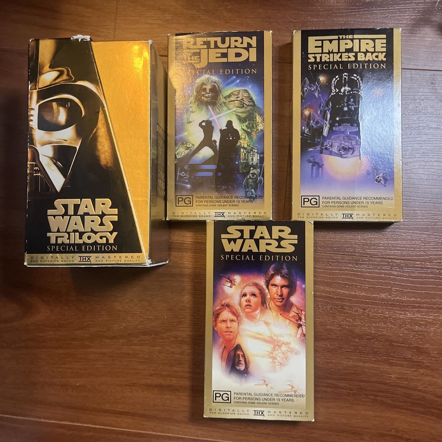 Star Wars Trilogy - Special Edition (VHS, 1997) Gold Box PAL