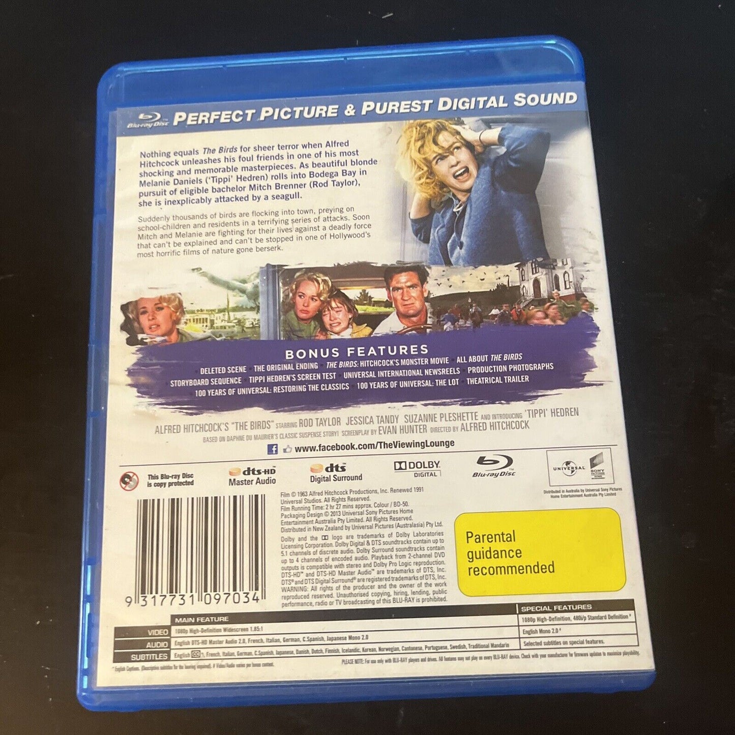 Alfred Hitchcock's: The Birds (Blu-ray, 1963) Region B