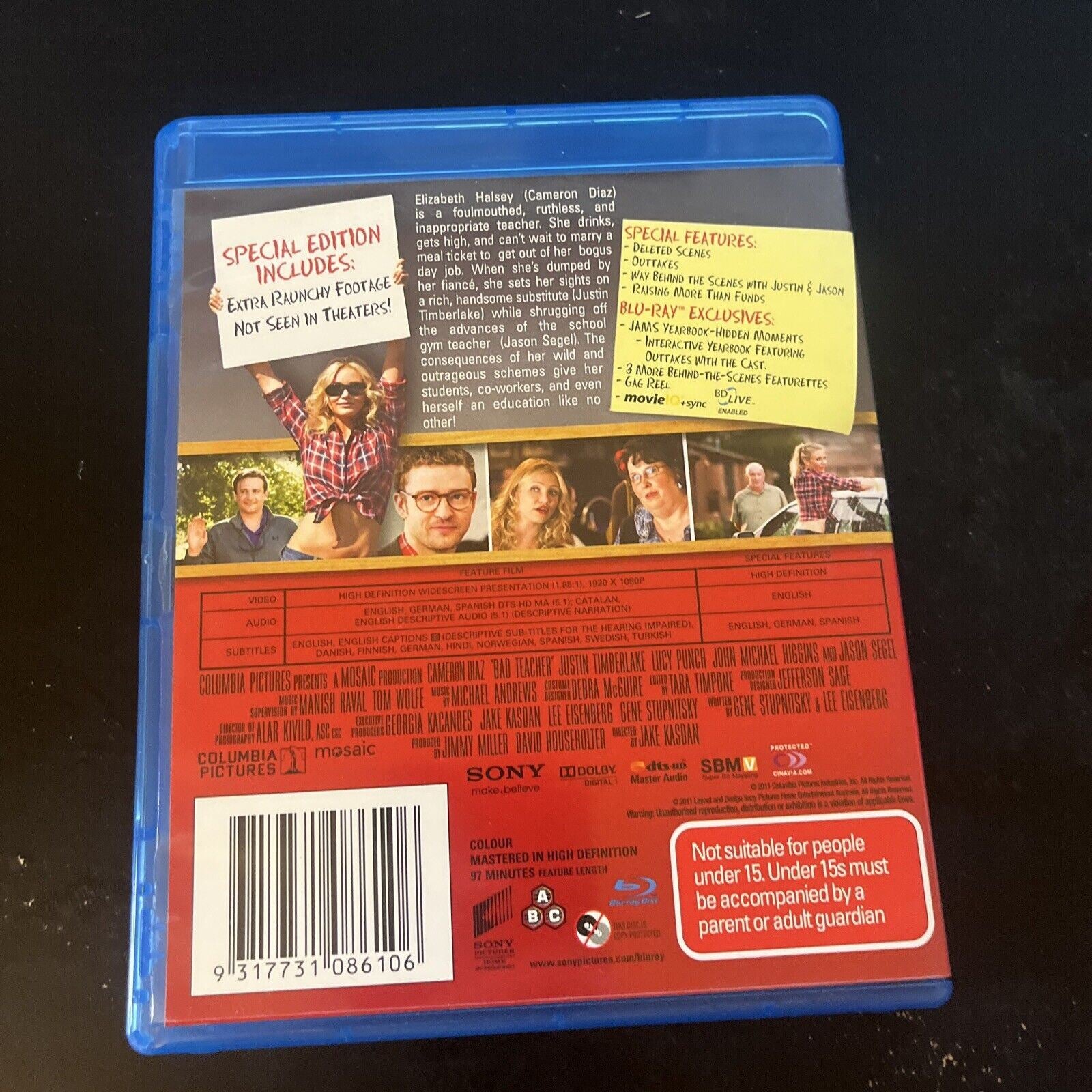 Bad Teacher (Blu-ray, 2011) Cameron Diaz, Justin Timberlake All Region ...