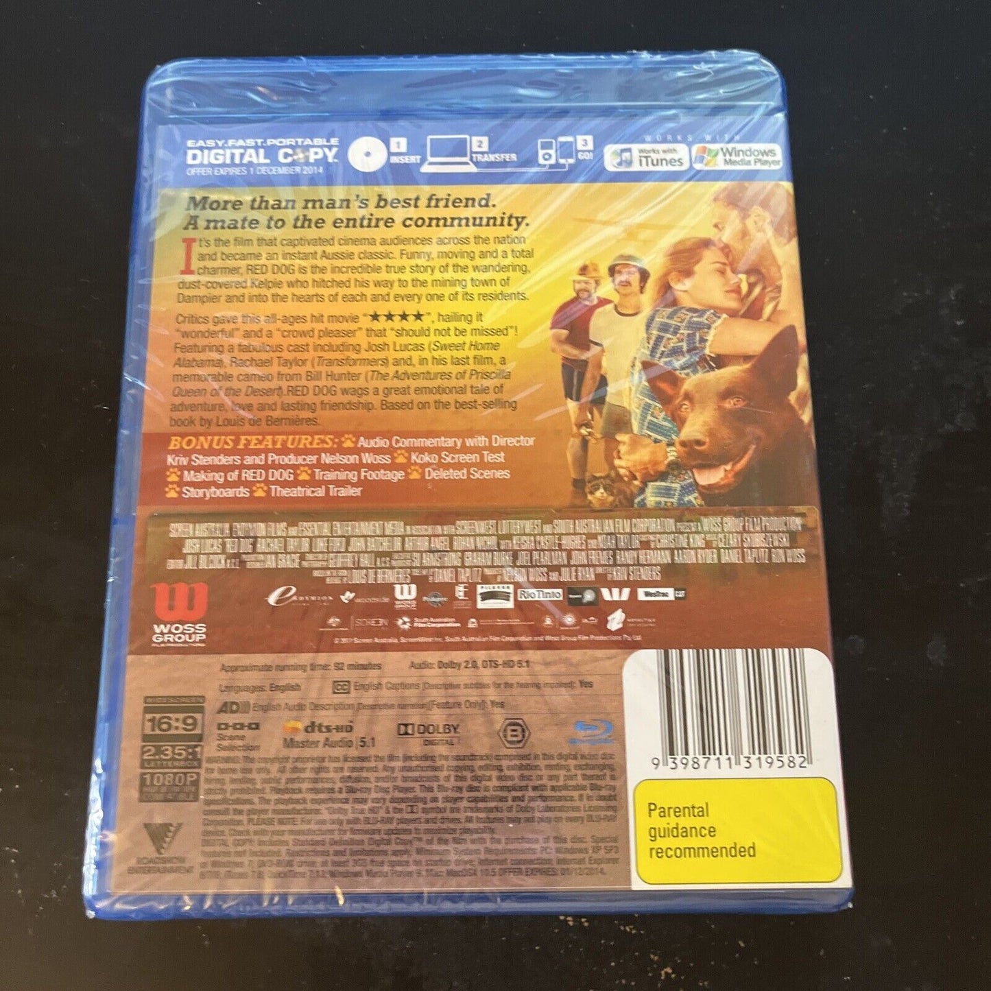 Red Dog (Blu-Ray, 2011) NEW Josh Lucas, Rachael Taylor Region B