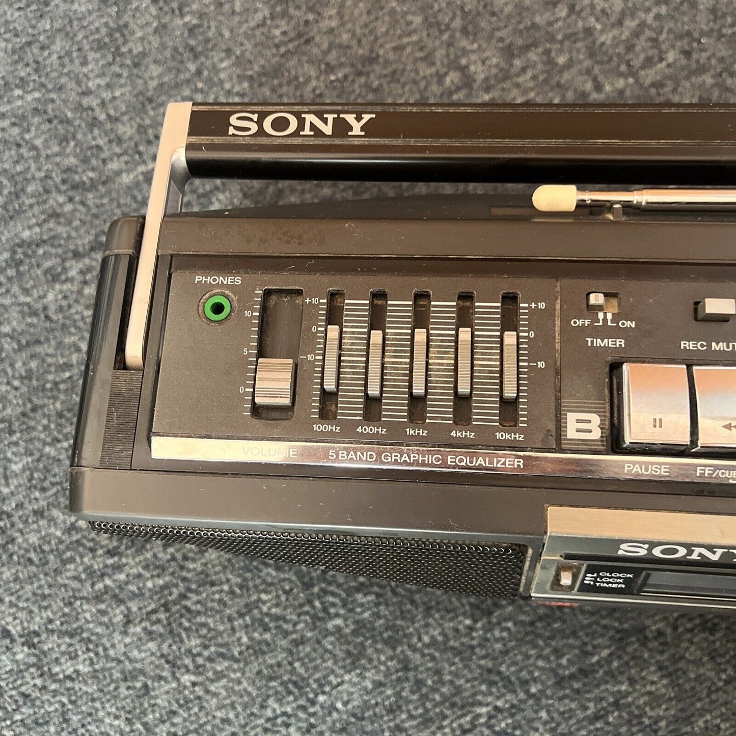 Sony Boombox Stereo Dual Cassette Tape Recorder AM/FM/SW Radio CFS-W401S