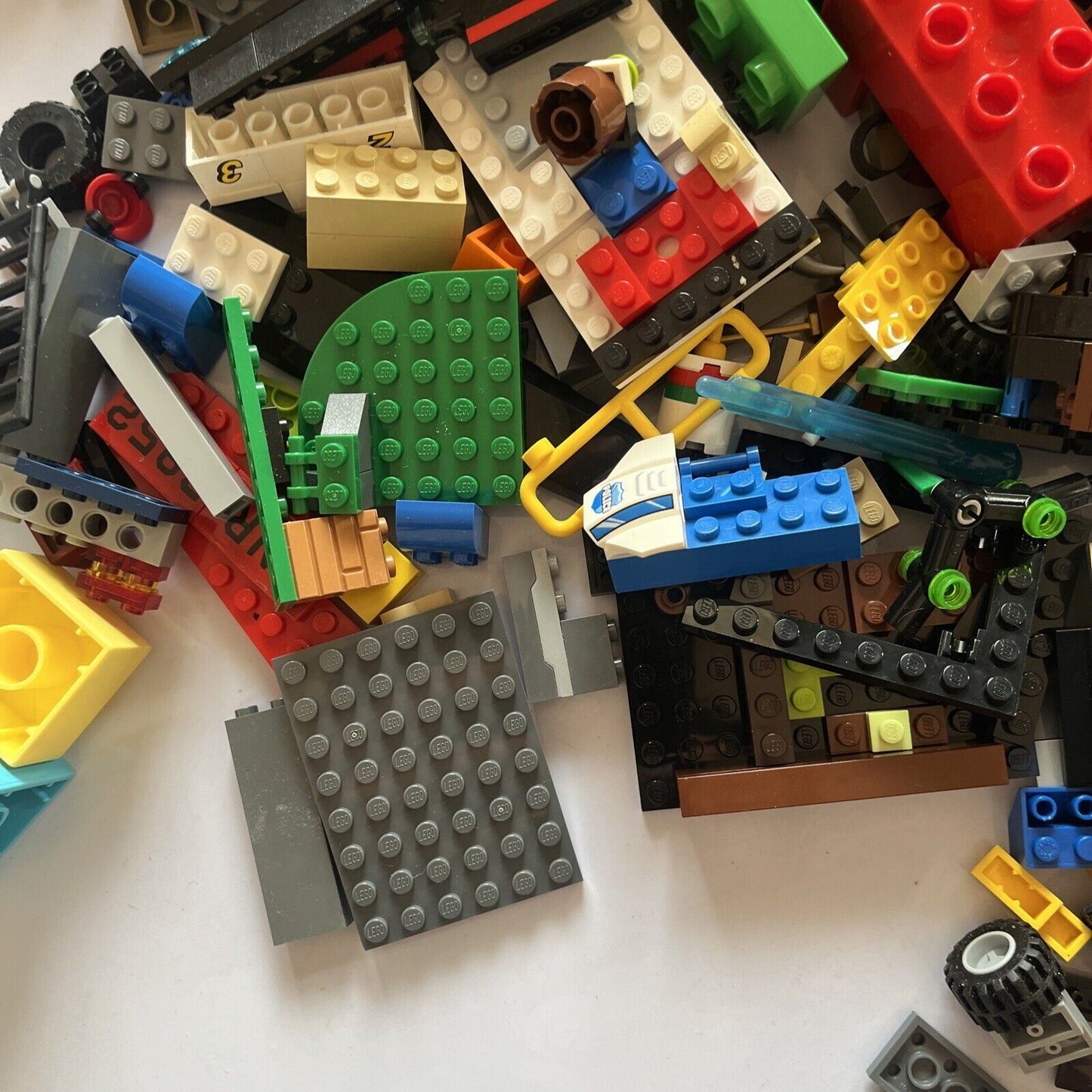 Lego 1.23kg Bulk Lot Wheels Spiderman Police Bricks Duplo Mix