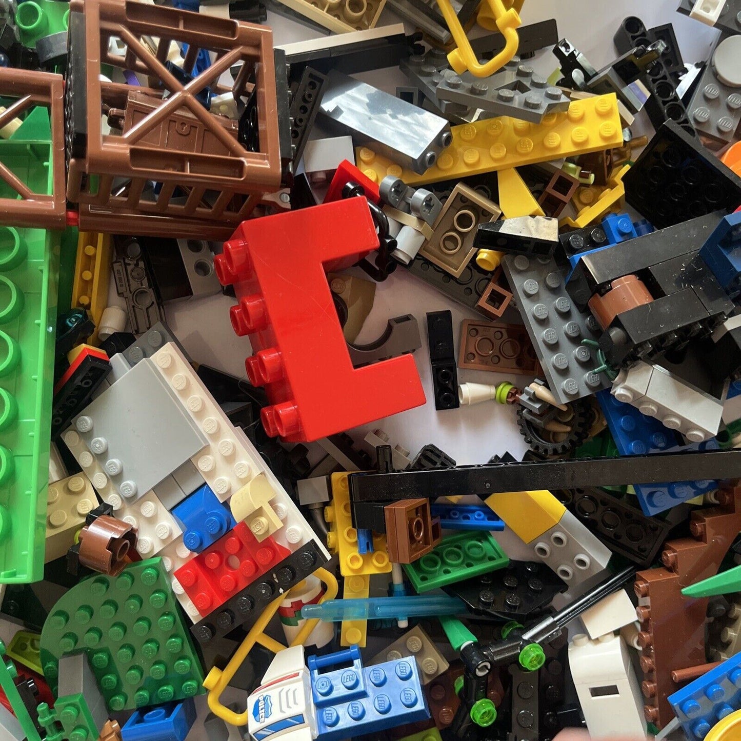 Lego 1.23kg Bulk Lot Wheels Spiderman Police Bricks Duplo Mix