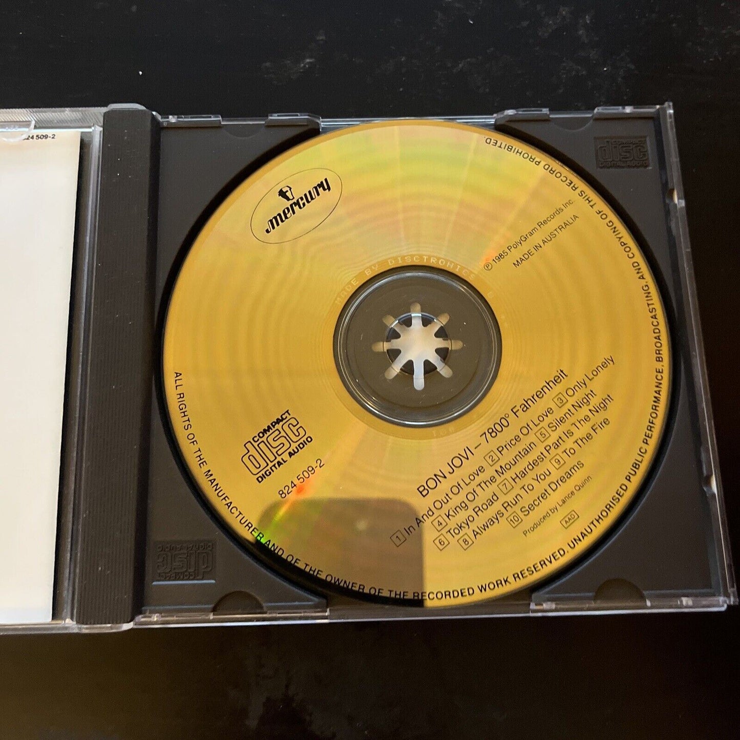 Bon Jovi - 7800 Fahrenheit - 1993 Australian Tour Gold Signature Edition (CD)