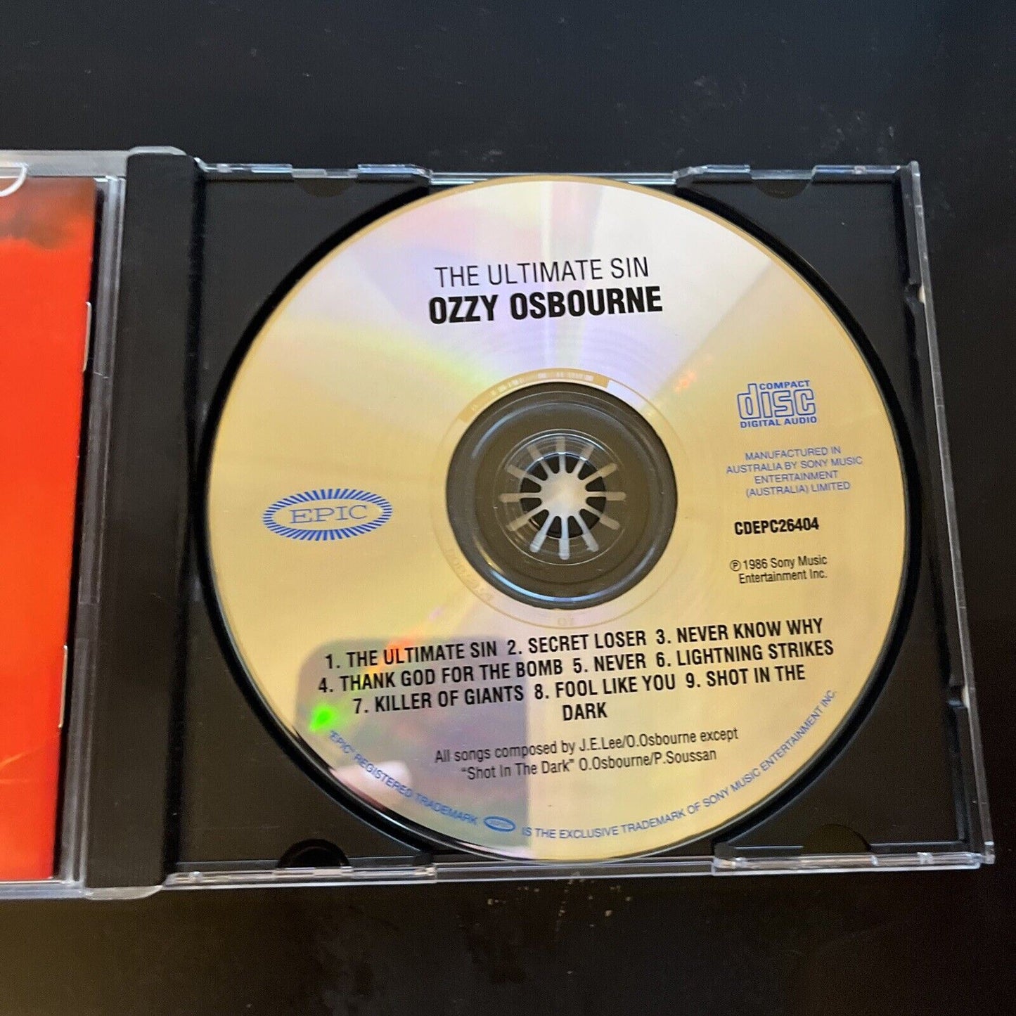 The Ultimate Sin by Ozzy Osbourne (CD, 1986)
