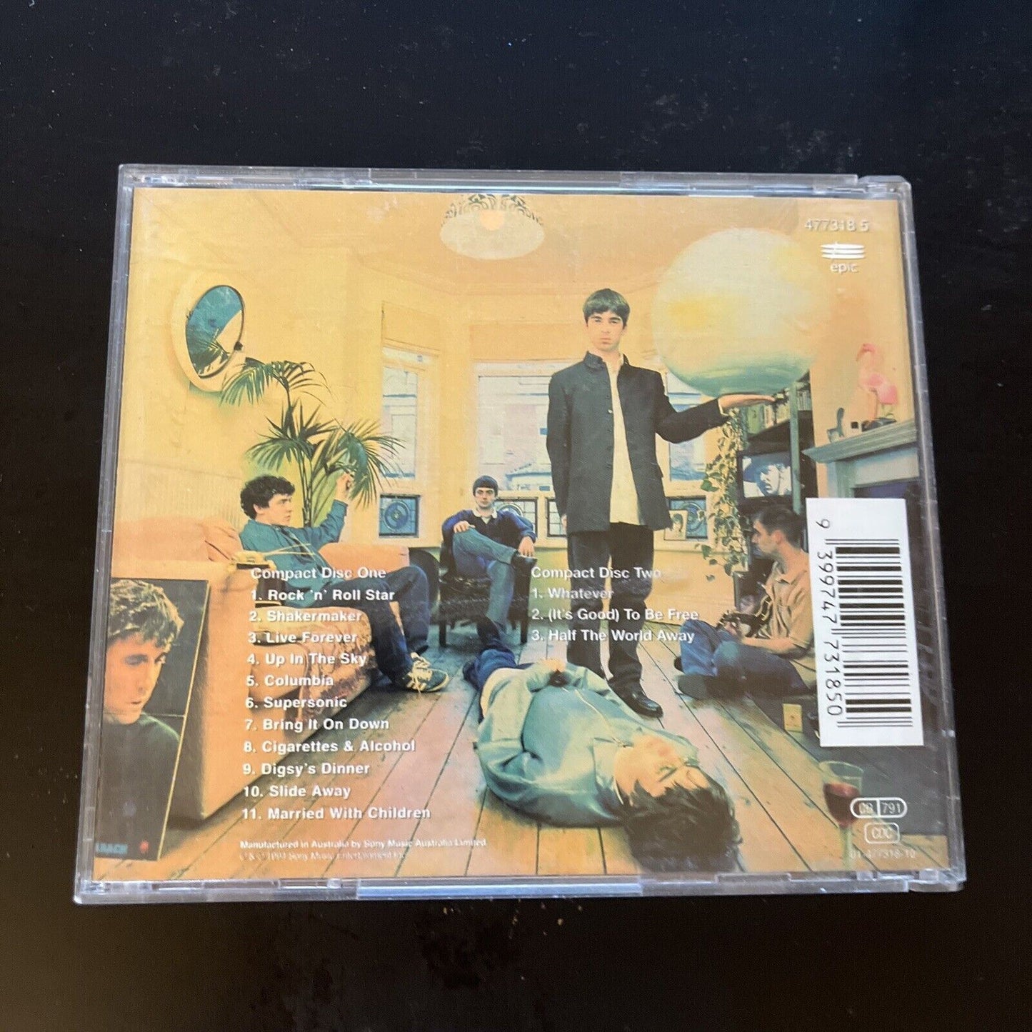 OASIS - Definitely Maybe  CD + Bonus Promo Disc Limited Ed (CD, 1994, 2-Disc)