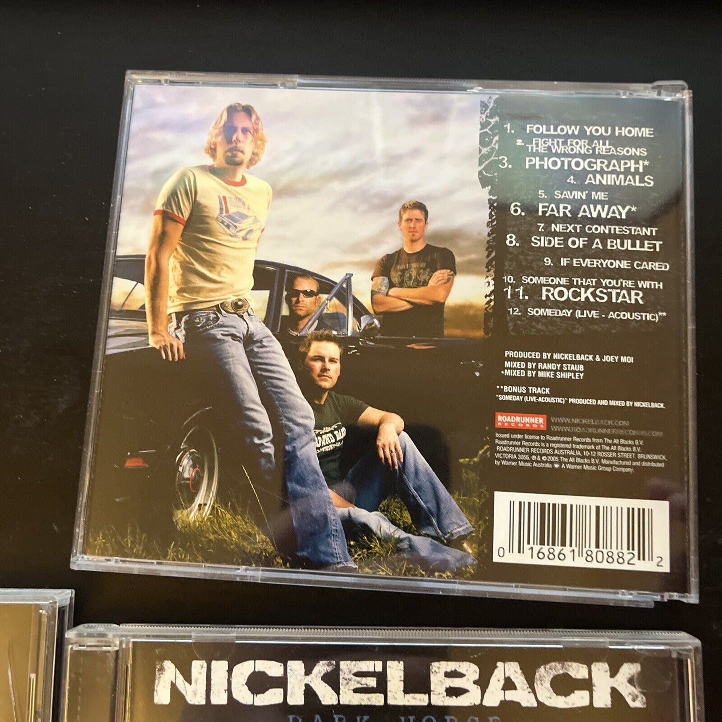 4x Nickelback CD Album - Dark Horse, No Fixed Address, Silver Side Up, Right