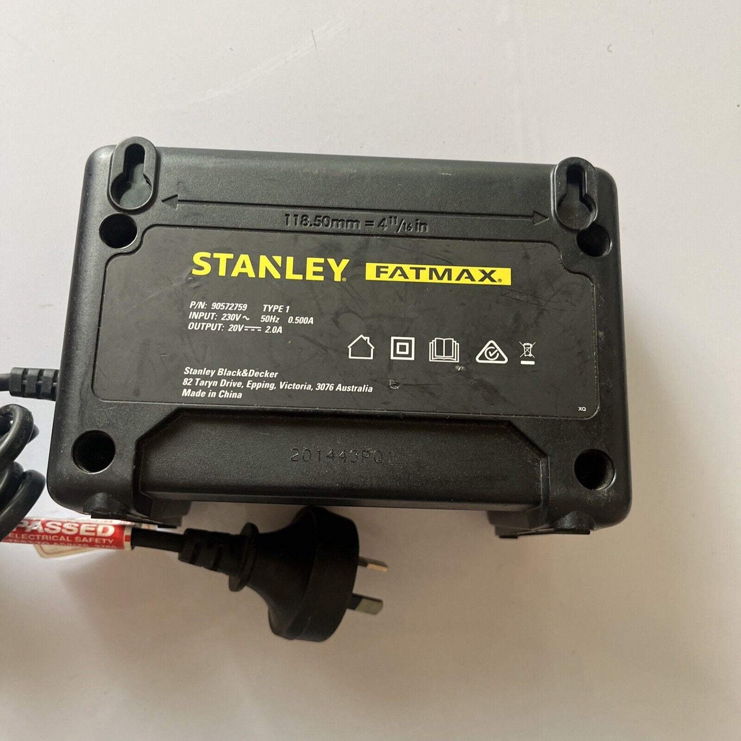 Stanley Fatmax Lithium Charger 90572759 Type 1  14.4V-18V