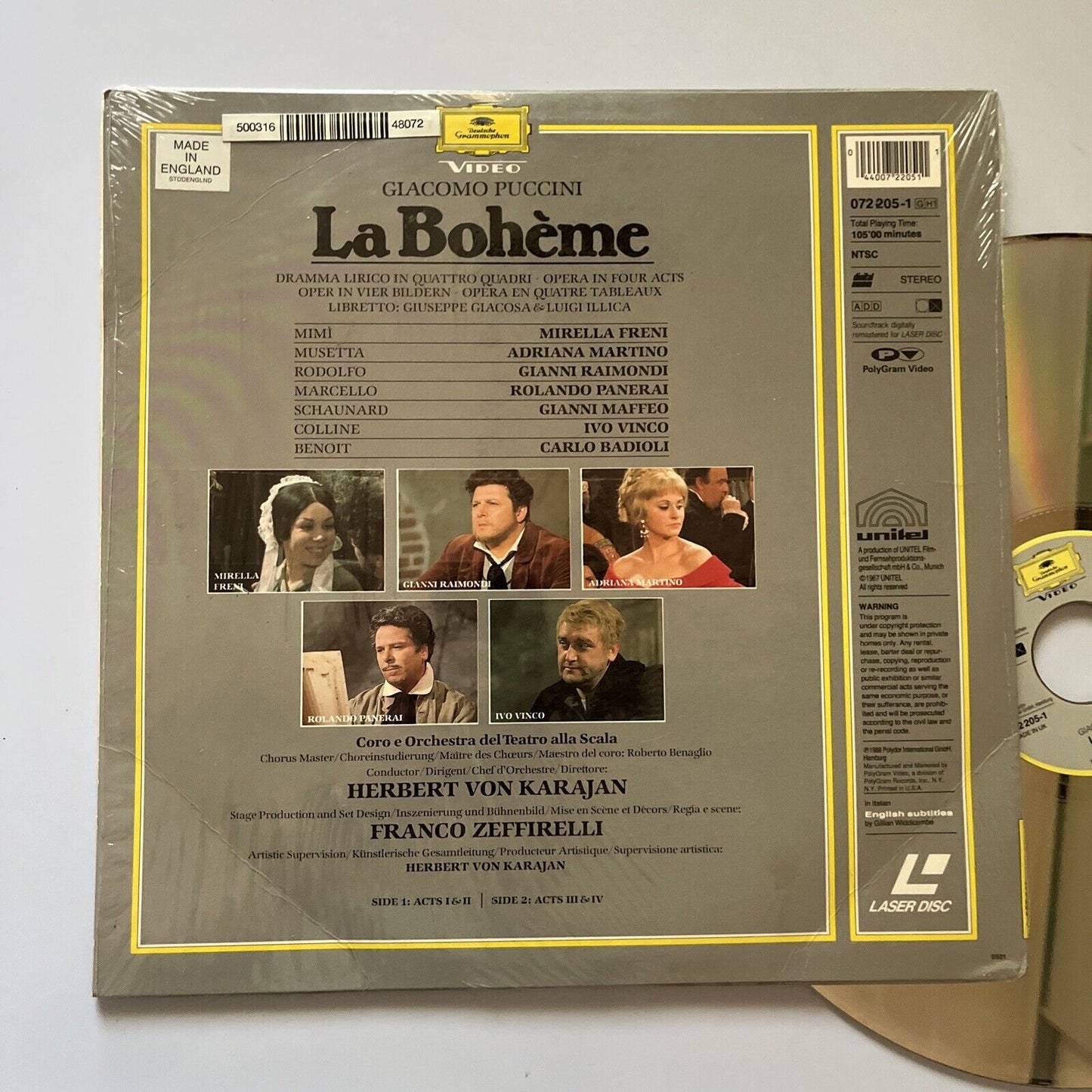 Giacomo Puccini - La Boheme (Laserdisc, 1988) LD NTSC