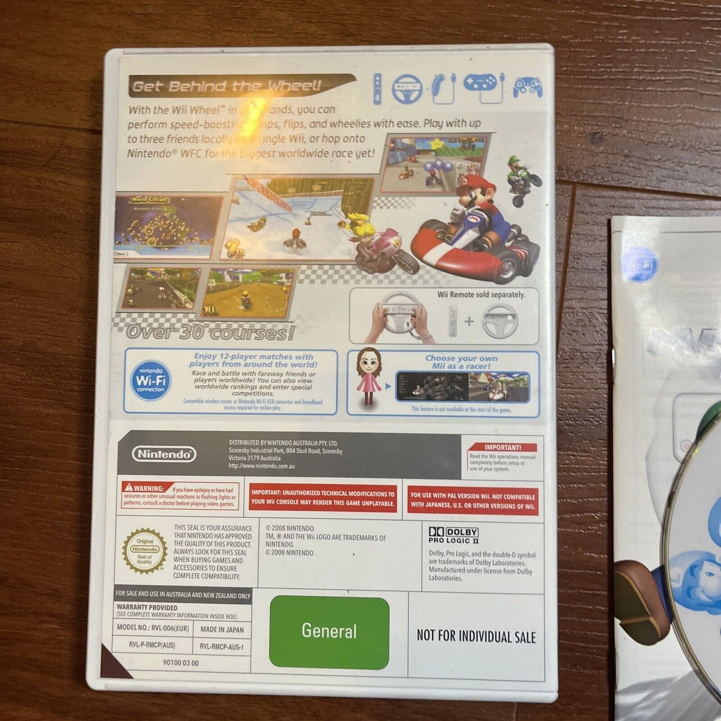 Mario Kart Wii Bundle - Nintendo Wii PAL with Manual & 2 Steering Wheels