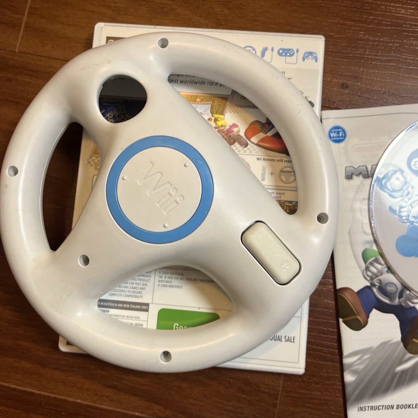 Mario Kart Wii Bundle - Nintendo Wii PAL with Manual & 2 Steering Wheels