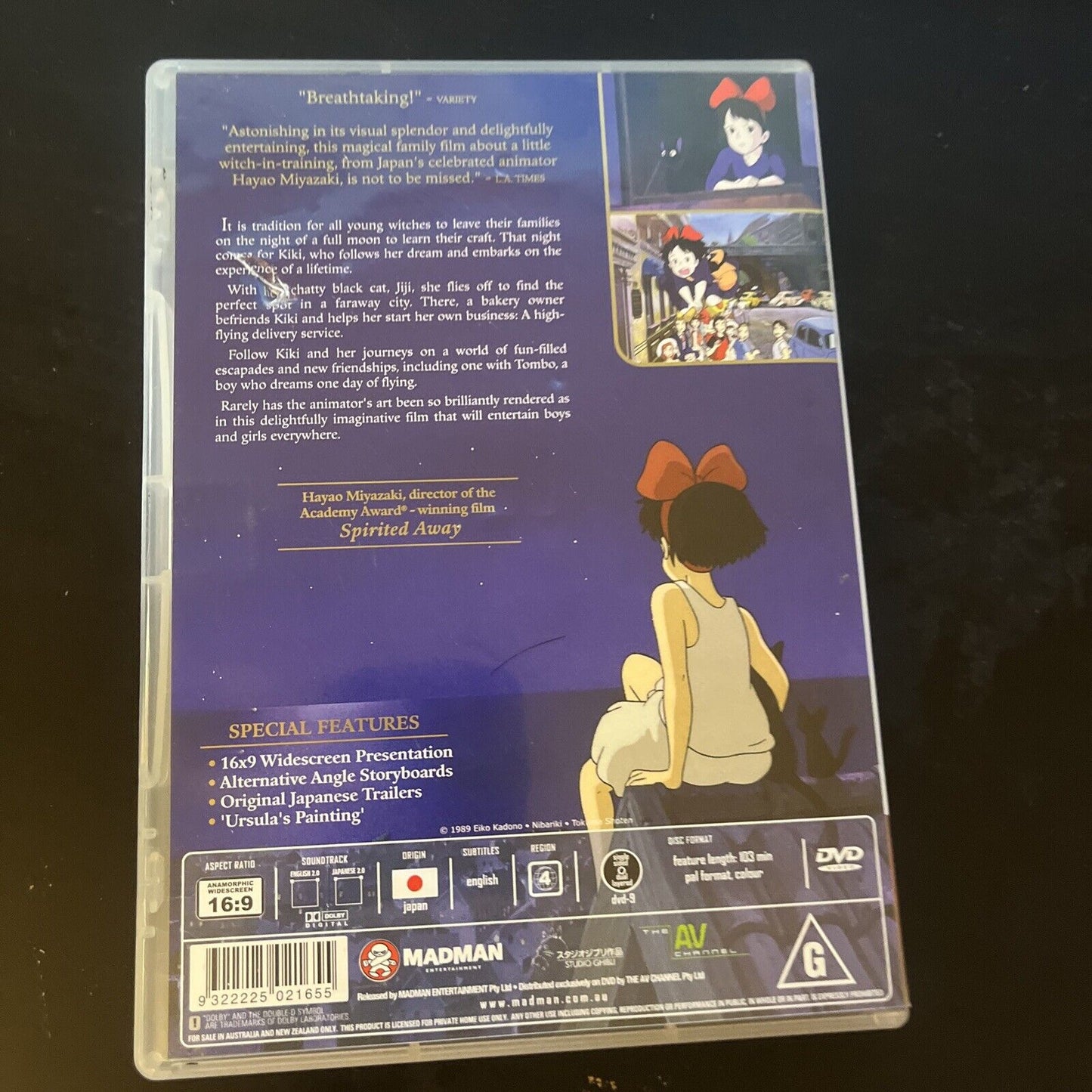 Kiki's Delivery Service  (DVD, 1989) Studio Ghibli Film Anime Region 4