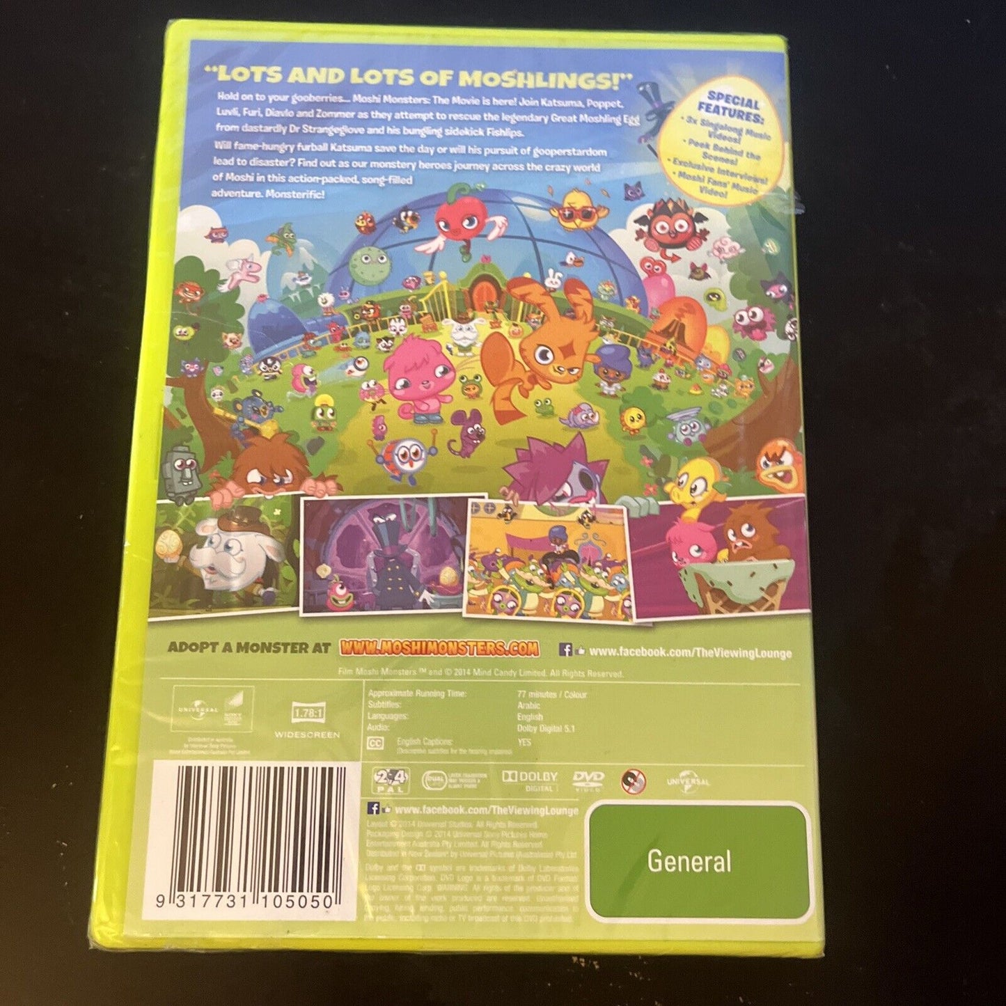 *New Sealed* Moshi Monsters - The Movie (DVD, 2013) Region 4 &2