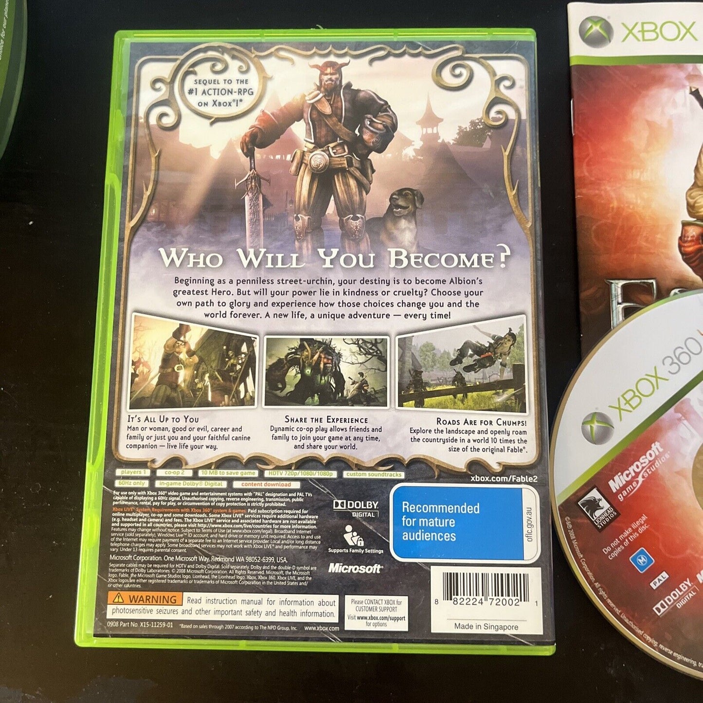 Fable II 2 - Microsoft Xbox 360 Complete with Manual PAL