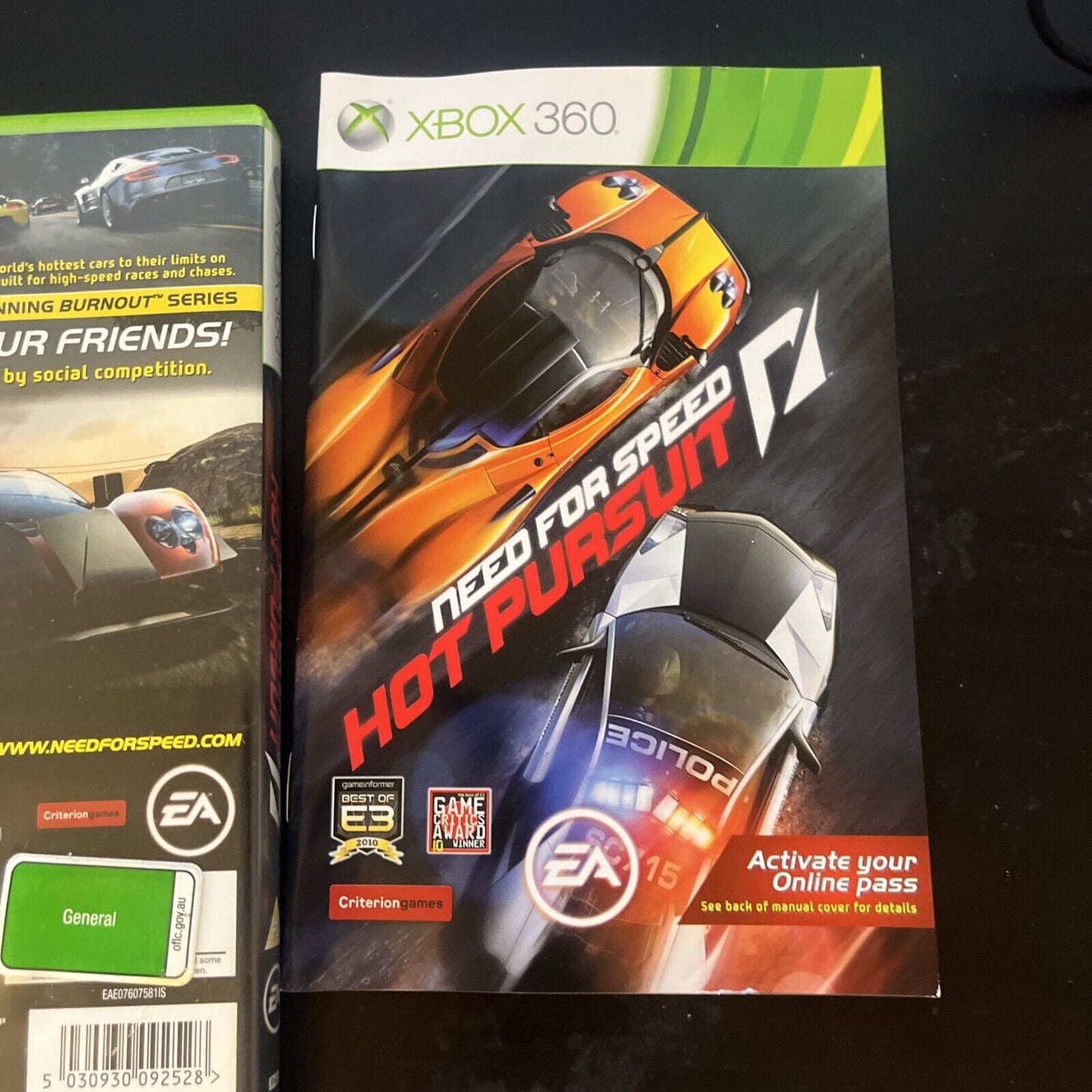 Need For Speed NFS Hot Pursuit - Microsoft XBOX 360 with Manual PAL