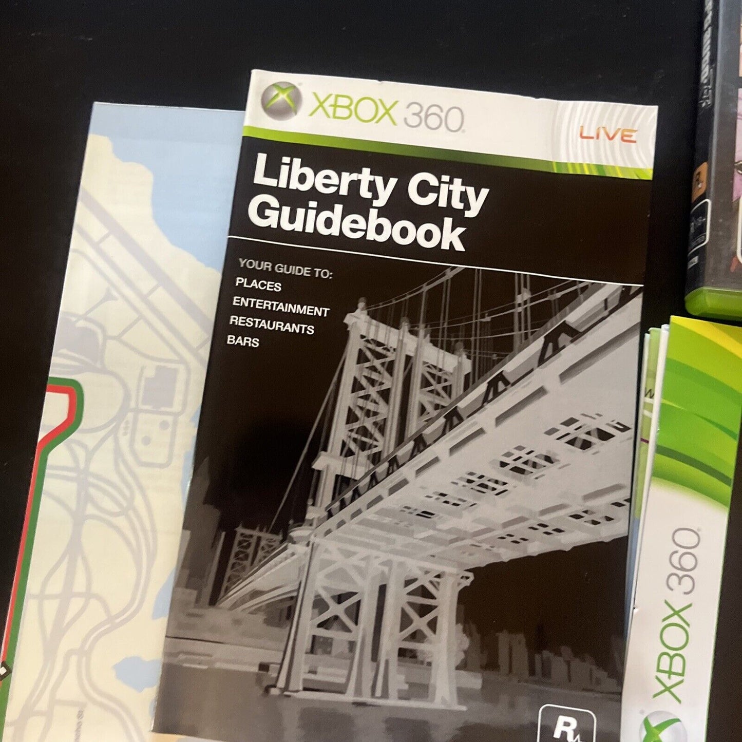 Grand Theft Auto 4 & 5 - Microsoft Xbox 360 Game PAL Complete with Manual map