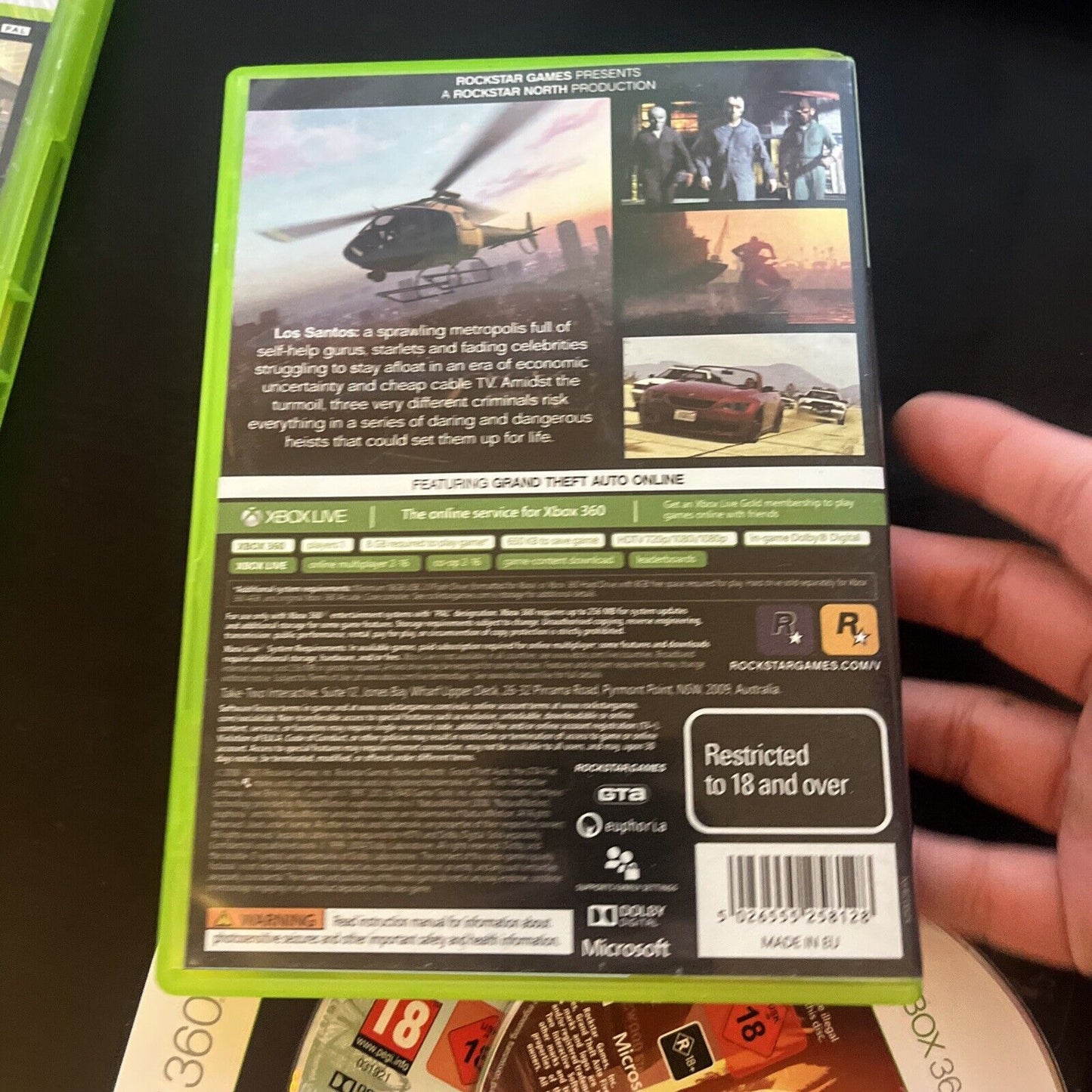 Grand Theft Auto 4 & 5 - Microsoft Xbox 360 Game PAL Complete with Manual map