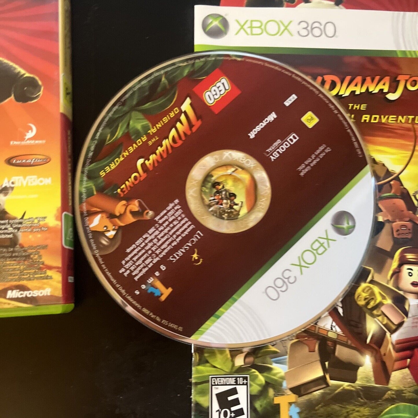 LEGO Indiana Jones The Original Adventures + Kung Fu Panda Xbox 360 Manual PAL
