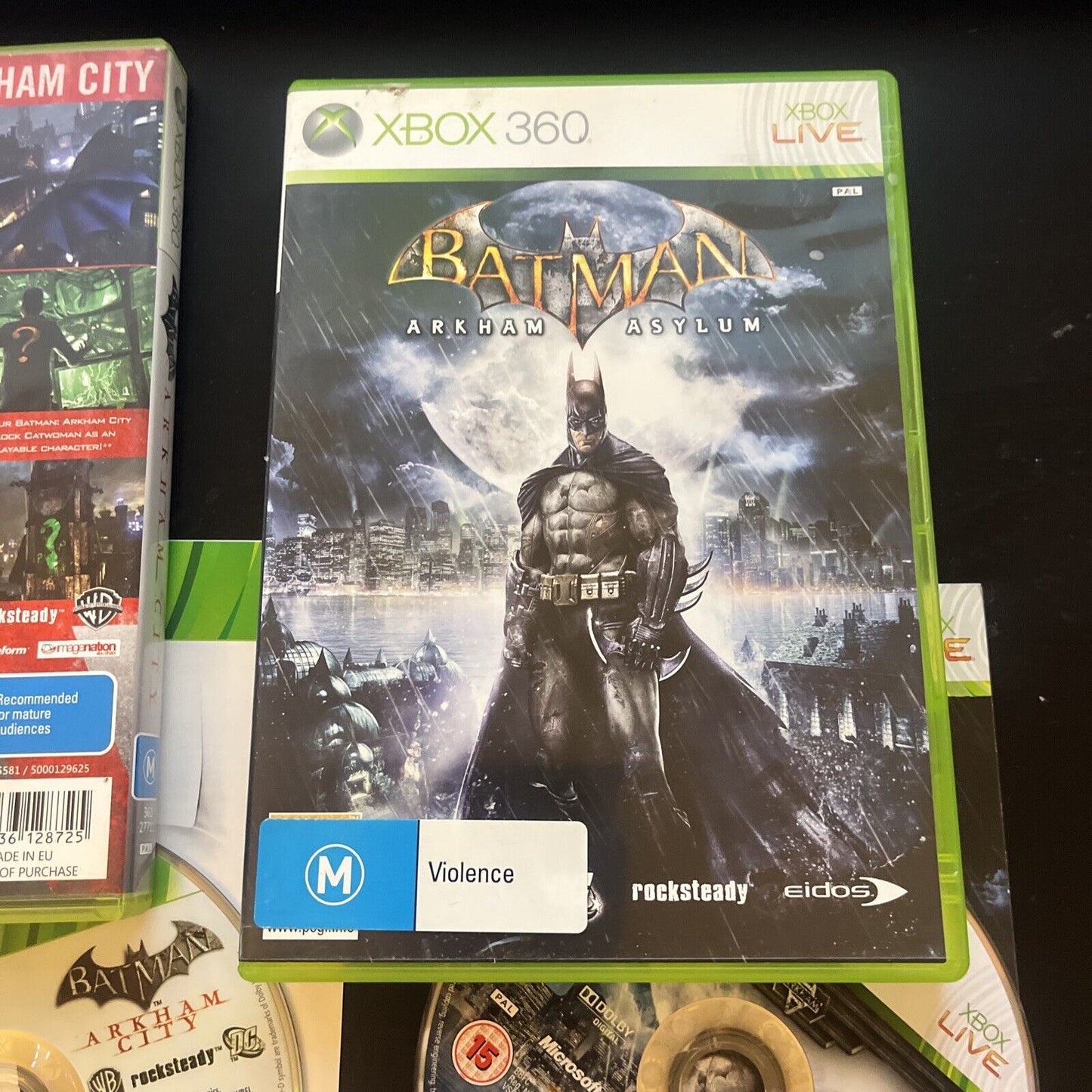 Batman Arkham Asylum & Arkham City - Microsoft Xbox 360 with Manual PAL