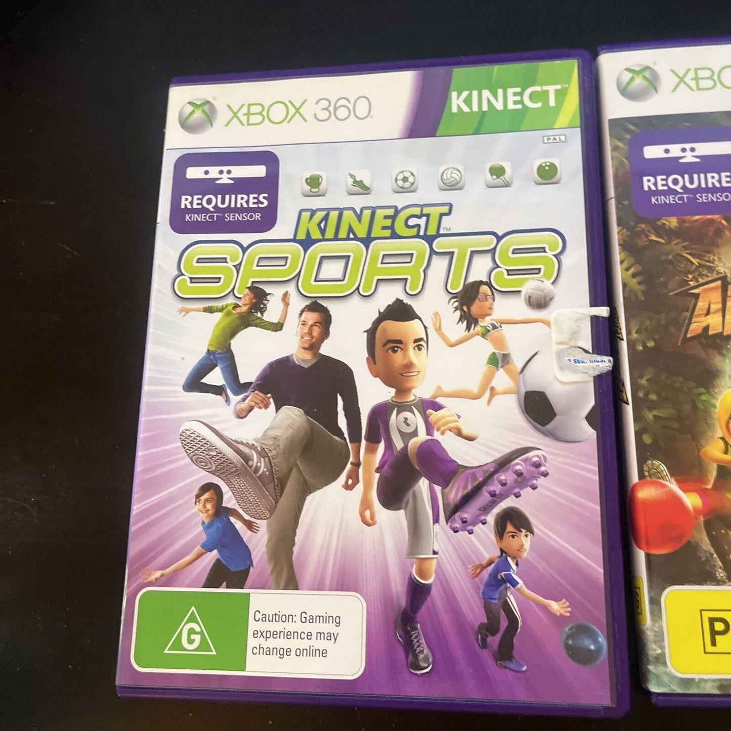 Kinect SPORTS & Kinect Adventures! Xbox 360 Game Complete with Manual PAL
