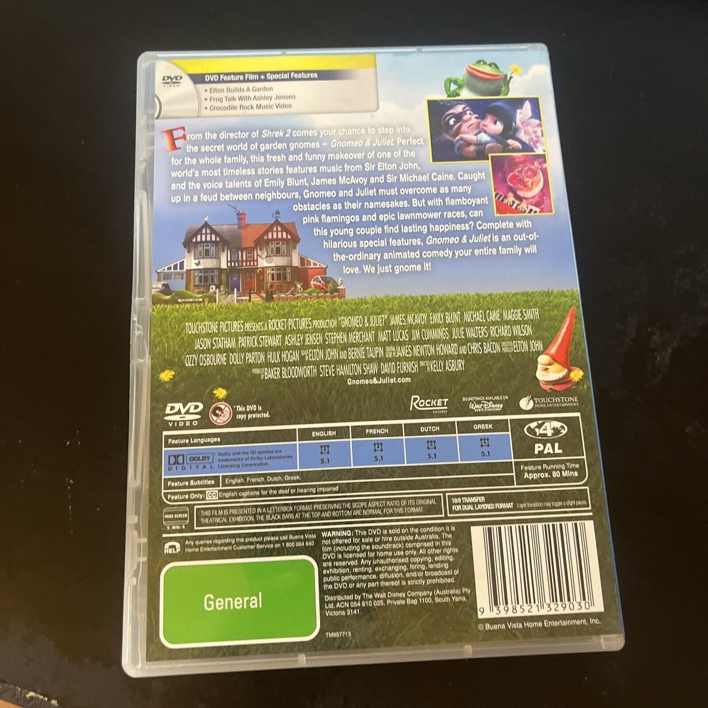 Gnomeo & Juliet (DVD, 2011) James McAvoy, Emily Blunt, Ashley Jensen Region 4