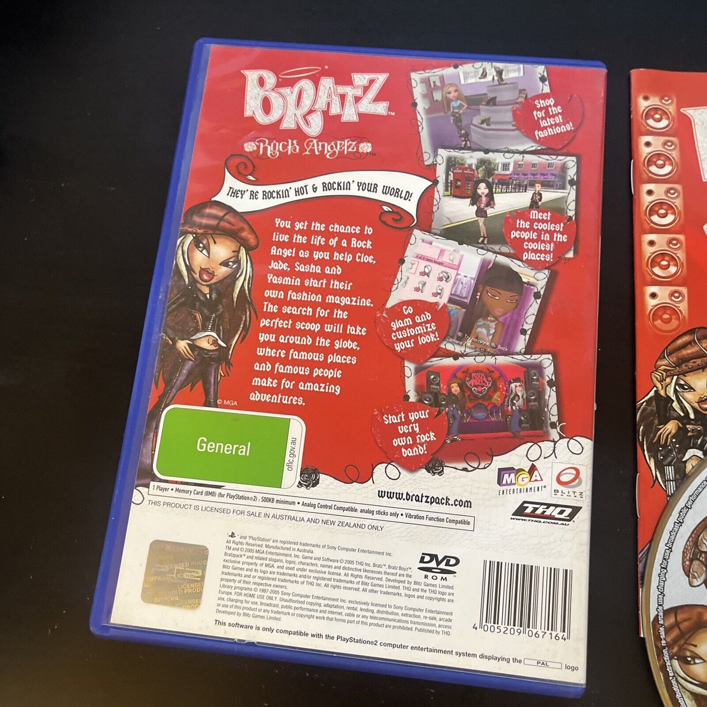 Bratz Rock Angelz - Sony PS2 PlayStation 2 with Manual PAL