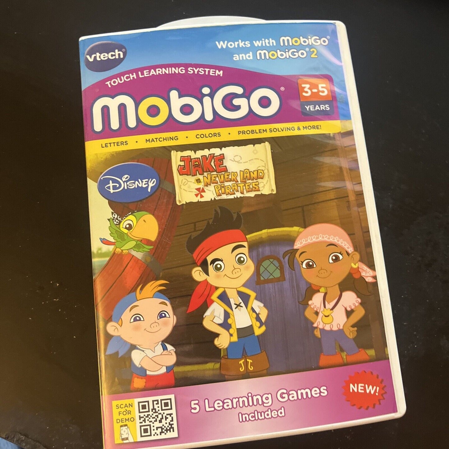 4x Mobigo Games: Mickey Mouse, Scooby-Doo, Jake Never Land Pirates, Toy Story 3