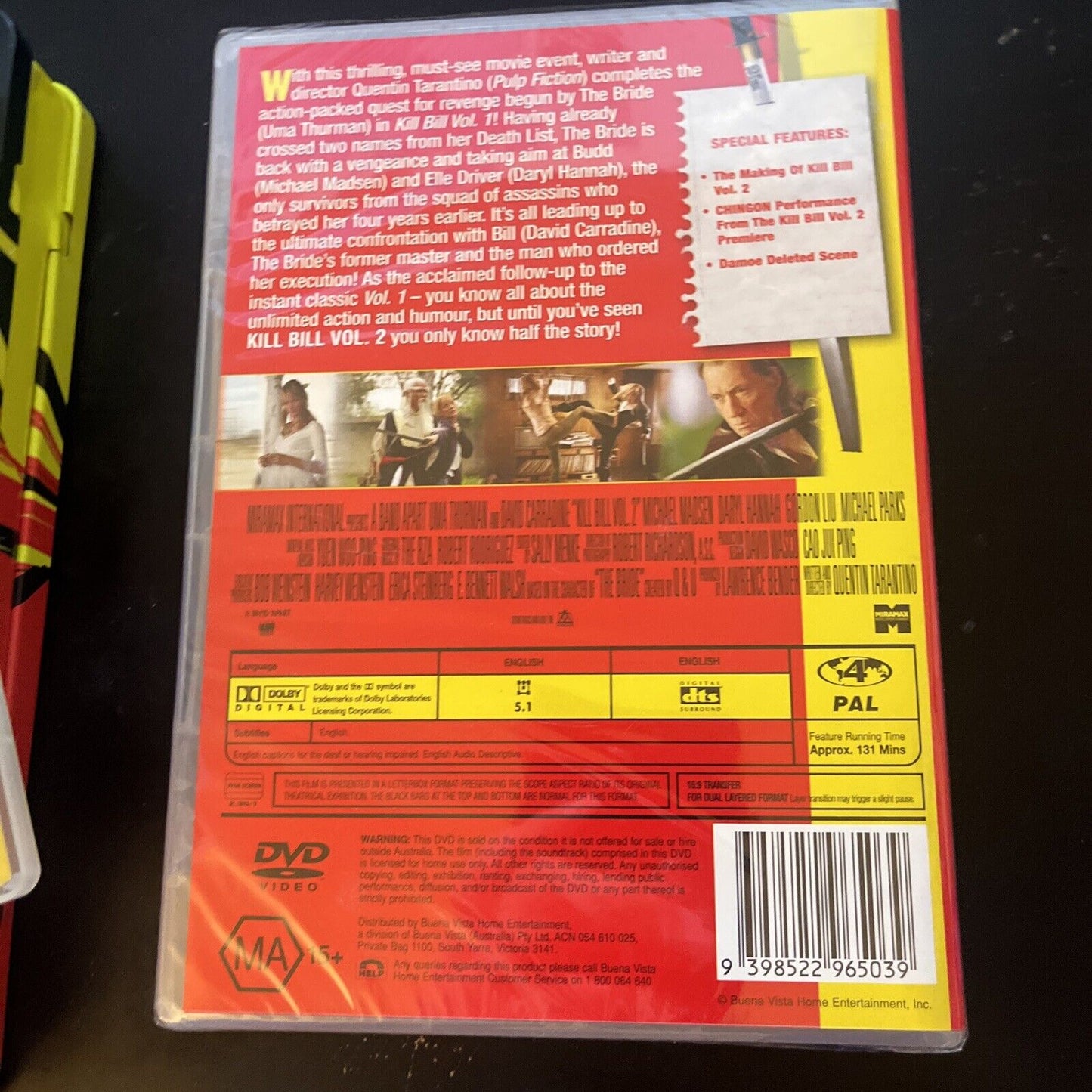 Kill Bill : Volume 1 & 2 - Steelbook Edition (DVD, 2003, 2-Disc) Region 4