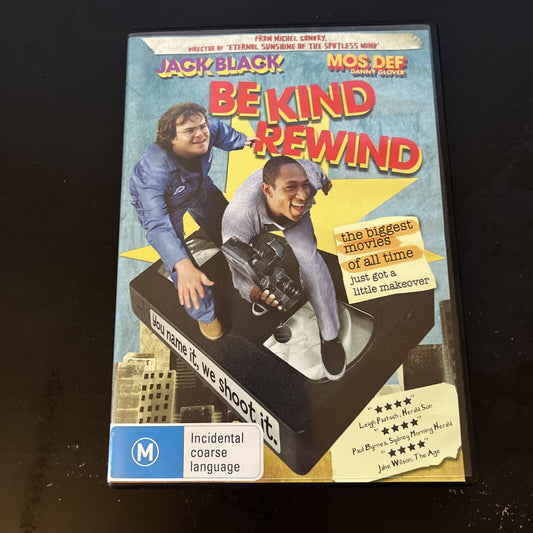Be Kind Rewind (DVD, 2008) Jack Black, Mos Def NEW Region 4