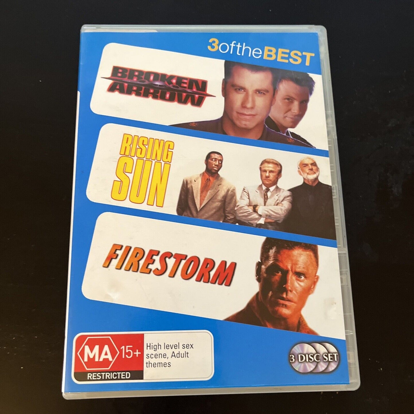 Broken Arrow / Rising Sun / Firestorm (DVD, 3-Disc) Region 4