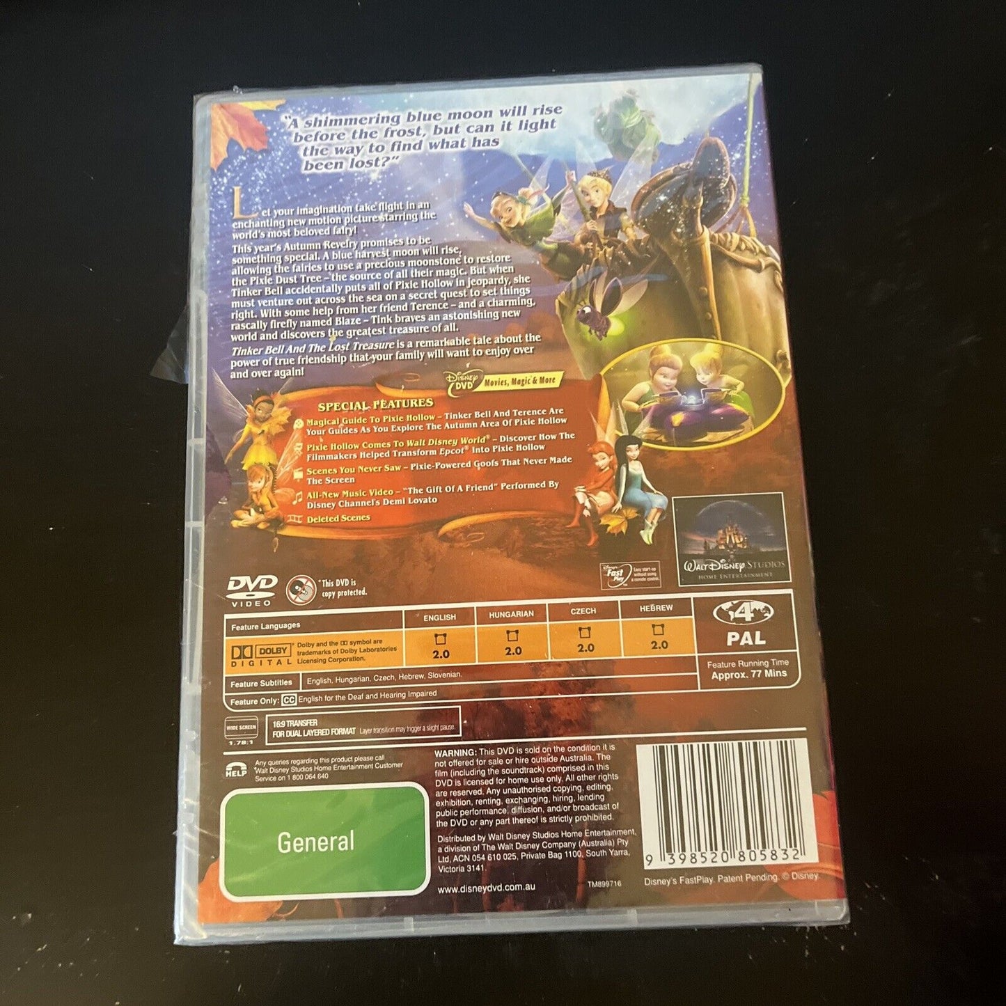 *New Sealed* Tinker Bell And The Lost Treasure (DVD, 2009) Region 4