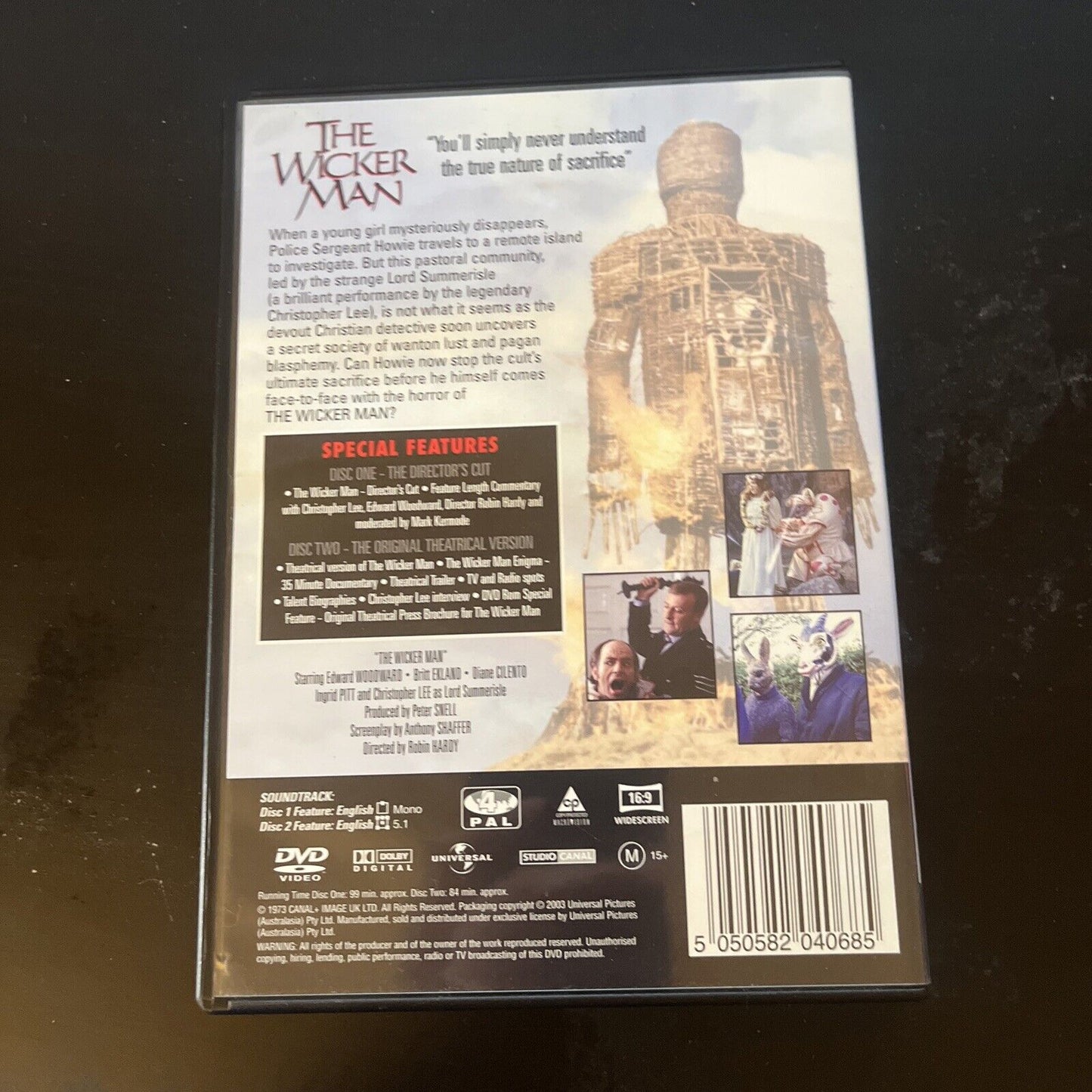 The Wicker Man 2-Disc Collector's Edition (DVD, 1973) Christopher Lee Region4