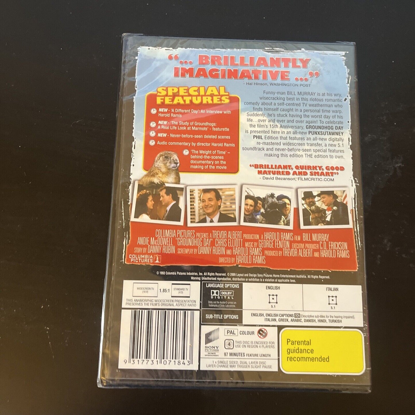 *New Sealed* Groundhog Day (DVD, 1993) Bill Murray, Andie MacDowell, Region 4