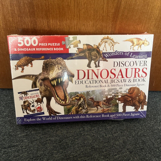 *New Sealed* Wol Discover Dinosaurs Educational Book and 500 Piece Puzzle Jigsaw