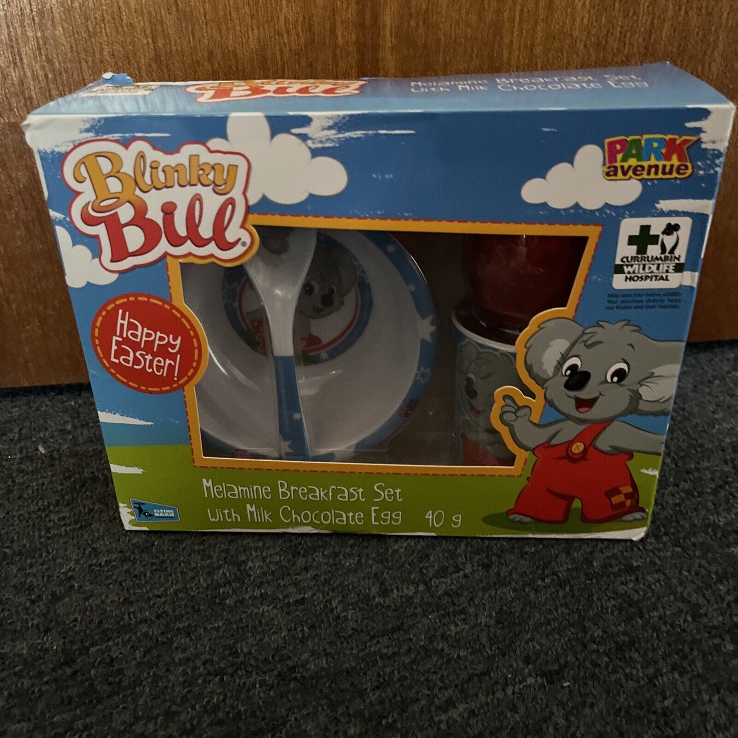 Blinky Bill Melamine Breakfast Set Bowl and Cup With Milk Chocolate Egg