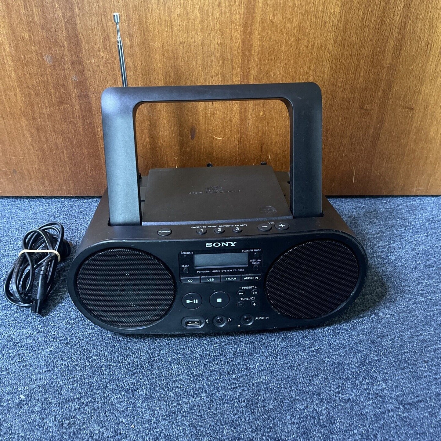 Sony Personal Audio System CD Player FM AM Radio USB ZS-PS50