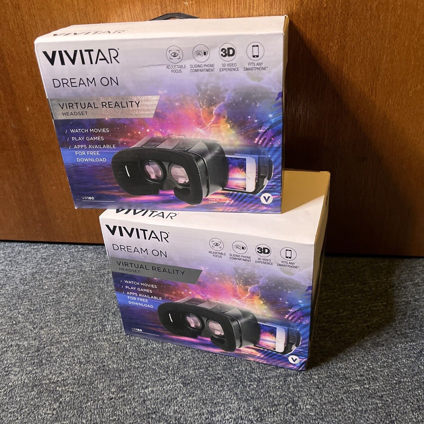 Vivitar Virtual Reality Headset VR-180 For iPhone Or Android *NEw*