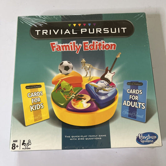 *New Sealed* Trivial Pursuit Mini Travel Size Family Edition Game Hasbro