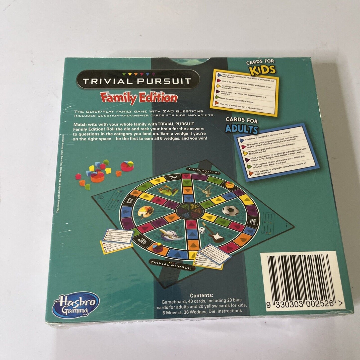 *New Sealed* Trivial Pursuit Mini Travel Size Family Edition Game Hasbro